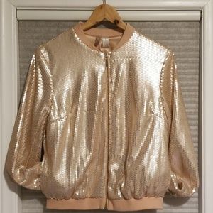 Sequin Bomber Jacket